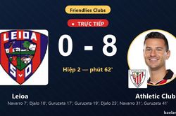 TRỰC TIẾPTrực tiếp Leioa vs Athletic Club: Athletic Club nới rộng c&aacute;ch biệt 0-8