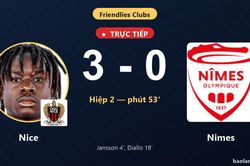TRỰC TIẾPTrực tiếp Nice vs Nimes: Nice nới rộng cách biệt 3-0