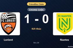 Thống kê trận đấu Lorient 1-0 Nantes: T. Le Bris tỏa sáng, Lorient giành trọn 3 điểm