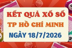 XSHCM 18/7 - Kết quả xổ số TP.HCM hôm nay 18/7/2026