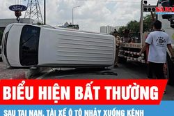 Làm rõ nguyên nhân ô tô lật trên cầu An Lạc, tài xế nhảy xuống kênh