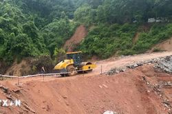 Quốc lộ 12 nối Lai Châu với Điện Biên đã thông xe tạm thời
