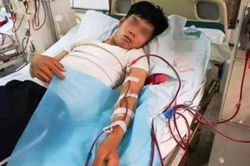 Thiếu niên 17 tuổi suýt mất mạng sau khi bị thứ nước 'cực độc' bắn lên người
