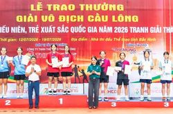 Cầu lông Bắc Ninh xếp thứ Nhì toàn đoàn tại giải vô địch trẻ quốc gia