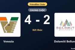 Venezia thắng đậm Dolomiti Bellunesi trong trận giao hữu