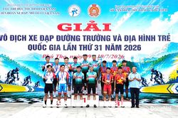 Xe đạp Đồng Nai lần đầu đứng thứ 2 toàn đoàn Giải vô địch quốc gia xe đạp đường trường và địa hình trẻ 2026