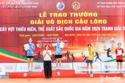 Cầu lông Đồng Nai giành 2 huy chương vàng Giải vô địch cầu lông các cây vợt thiếu niên, trẻ xuất sắc quốc gia 2026