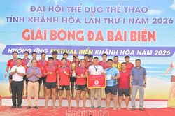 Đội bóng phường Tây Nha Trang vô địch Giải bóng đá bãi biển Đại hội Thể dục thể thao tỉnh Khánh Hòa lần thứ I
