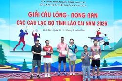 Bế mạc Giải Cầu lông, Bóng bàn các câu lạc bộ tỉnh Lào Cai