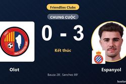 Olot nhận thất bại, Espanyol thắng đậm ở trận giao hữu CLB