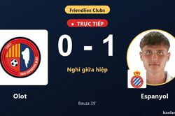 TRỰC TIẾPTrực tiếp Olot vs Espanyol: Hiệp 2 bắt đầu, Espanyol dẫn 1-0