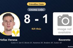 Hellas Verona v&ugrave;i dập Rovereto trong trận giao hữu nhiều b&agrave;n thắng