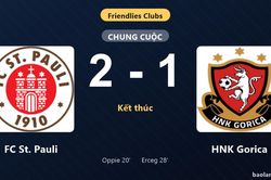 Thống kê trận đấu FC St. Pauli 2-1 HNK Gorica: FC St. Pauli giành chiến thắng chung cuộc