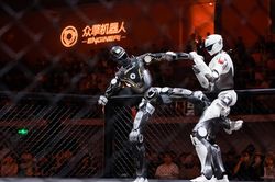 Robot hình người so găng rực lửa trên võ đài MMA