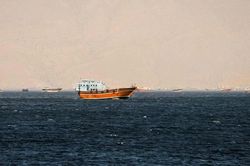 Tàu bốc cháy ở Eo biển Hormuz do trúng vật thể lạ