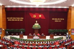 Th&ocirc;ng c&aacute;o b&aacute;o ch&iacute; về ng&agrave;y l&agrave;m việc thứ nhất Hội nghị Trung ương 3 kh&oacute;a XIV