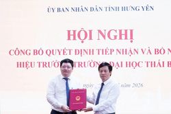 Tiếp nhận và bổ nhiệm PGS.TS Phạm Quốc Thành làm Hiệu trưởng Trường ĐH Thái Bình