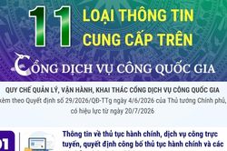 11 loại thông tin cung cấp trên Cổng Dịch vụ công quốc gia