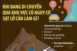 Khi đang di chuyển qua khu vực có nguy cơ sạt lở cần làm gì?