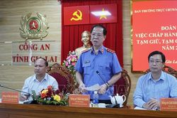 Kiểm tra, giám sát công tác tạm giữ, tạm giam và thi hành án hình sự tại Gia Lai