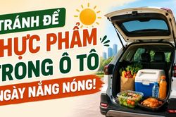 Infographic Tránh để thực phẩm trong ô tô ngày nắng nóng