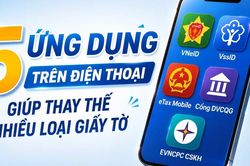 Infographic 5 ứng dụng trên điện thoại giúp thay thế nhiều loại giấy tờ