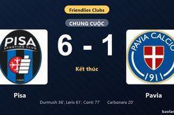 Thống kê trận đấu Pisa 6-1 Pavia: Pisa ngược dòng ngoạn mục