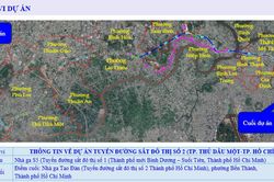 Tuyến metro Thủ Dầu Một - TP.HCM dài 35km đang được lấy ý kiến dân cư