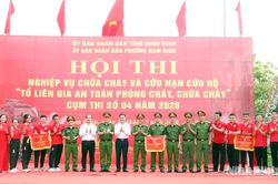 Phường Nam Định đạt giải Nhất toàn đoàn Hội thi nghiệp vụ chữa cháy và cứu nạn, cứu hộ Cụm thi số 4
