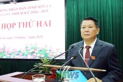 Ph&aacute;t biểu khai mạc Kỳ họp thứ 2, HĐND tỉnh Sơn La kh&oacute;a XVI của đồng ch&iacute; L&ograve; Minh H&ugrave;ng, Ph&oacute; B&iacute; thư Thường trực Tỉnh ủy, Chủ tịch HĐND tỉnh
