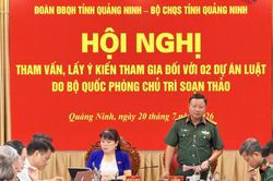 Đo&agrave;n ĐBQH tỉnh Quảng Ninh lấy &yacute; kiến tham gia đối với 2 dự &aacute;n luật do Bộ Quốc ph&ograve;ng chủ tr&igrave;