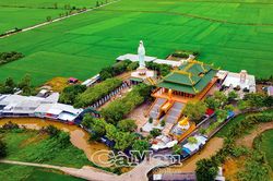 Chùa Hưng Thiện: Vẻ đẹp linh thiêng giữa đồng xanh