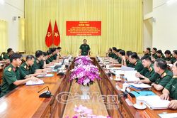 Quân khu 9 kiểm tra công tác xây dựng lực lượng vũ trang tại Cà Mau