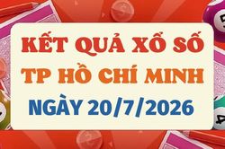 XSHCM 20/7 - Kết quả xổ số TP.HCM hôm nay 20/7/2026