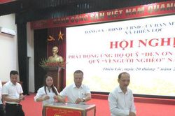 Xã Thiên Lộc phát động ủng hộ Quỹ 'Đền ơn đáp nghĩa' và Quỹ 'Vì người nghèo'