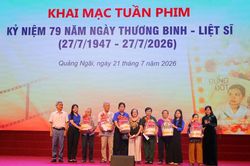 Quảng Ngãi khai mạc Tuần phim kỷ niệm 79 năm Ngày Thương binh - Liệt sĩ