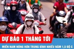 Dự báo 1 tháng tới: Miền Nam nóng hơn trung bình nhiều năm 1,5 độ C