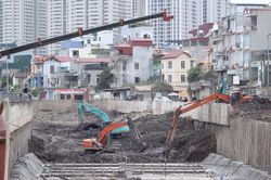 Cận cảnh công trường dự án kênh tiêu thoát nước nghìn tỷ ở Hà Nội