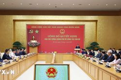Thủ tướng L&ecirc; Minh Hưng chủ tr&igrave; lễ c&ocirc;ng bố quyết định về c&ocirc;ng t&aacute;c c&aacute;n bộ