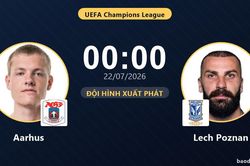 TRỰC TIẾPTrực tiếp Aarhus vs Lech Poznan: Aarhus kiểm so&aacute;t thế trận đầu trận, chưa c&oacute; b&agrave;n thắng