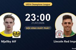 TRỰC TIẾPTrực tiếp Mjallby AIF vs Lincoln Red Imps FC: Đội h&igrave;nh xuất ph&aacute;t