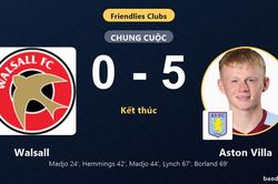 Aston Villa đ&egrave; bẹp Walsall 5-0 trong trận giao hữu CLB