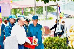 Tổ chức lễ truy điệu và an táng 3 liệt sĩ tại phường Hoài Nhơn Nam