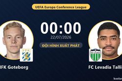 TRỰC TIẾPTrực tiếp IFK Goteborg vs FC Levadia Tallinn: Trận đấu đang diễn ra