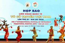 Gần 2.000 võ sư, võ sinh hội tụ tại Liên hoan Quốc tế Võ cổ truyền Việt Nam ở Gia Lai