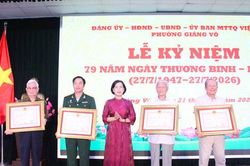 Phường Giảng V&otilde; tổ chức nhiều hoạt động thiết thực dịp 79 năm Ng&agrave;y Thương binh - Liệt sĩ