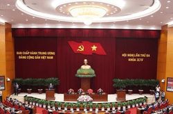 Thông cáo báo chí về ngày làm việc thứ hai Hội nghị Trung ương 3 khóa XIV