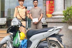 Phát hiện xe máy trộm cắp từ một vụ va chạm giao thông