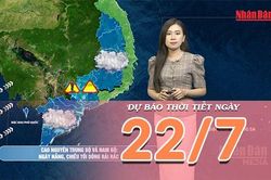 [Video] Dự báo thời tiết ngày 22/7/2026: Trung Bộ bước vào đợt nắng nóng đỉnh điểm, Nam Bộ mưa dông về chiều tối