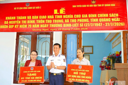 Vùng Cảnh sát biển 2: Tổ chức các hoạt động tri ân gia đình chính sách, người có công tại Quảng Ngãi